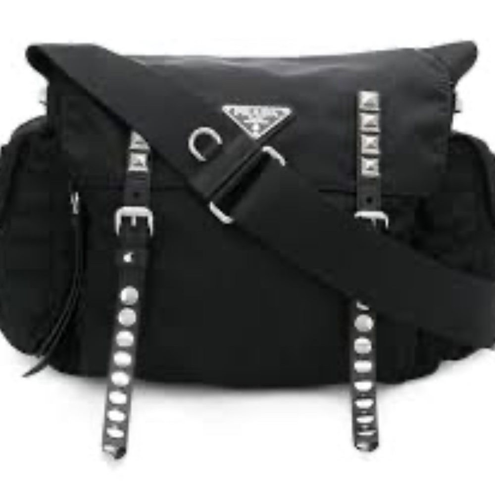 Prada Nylon & Saffiano Leather Shoulder Bag - Picture 2 of 9